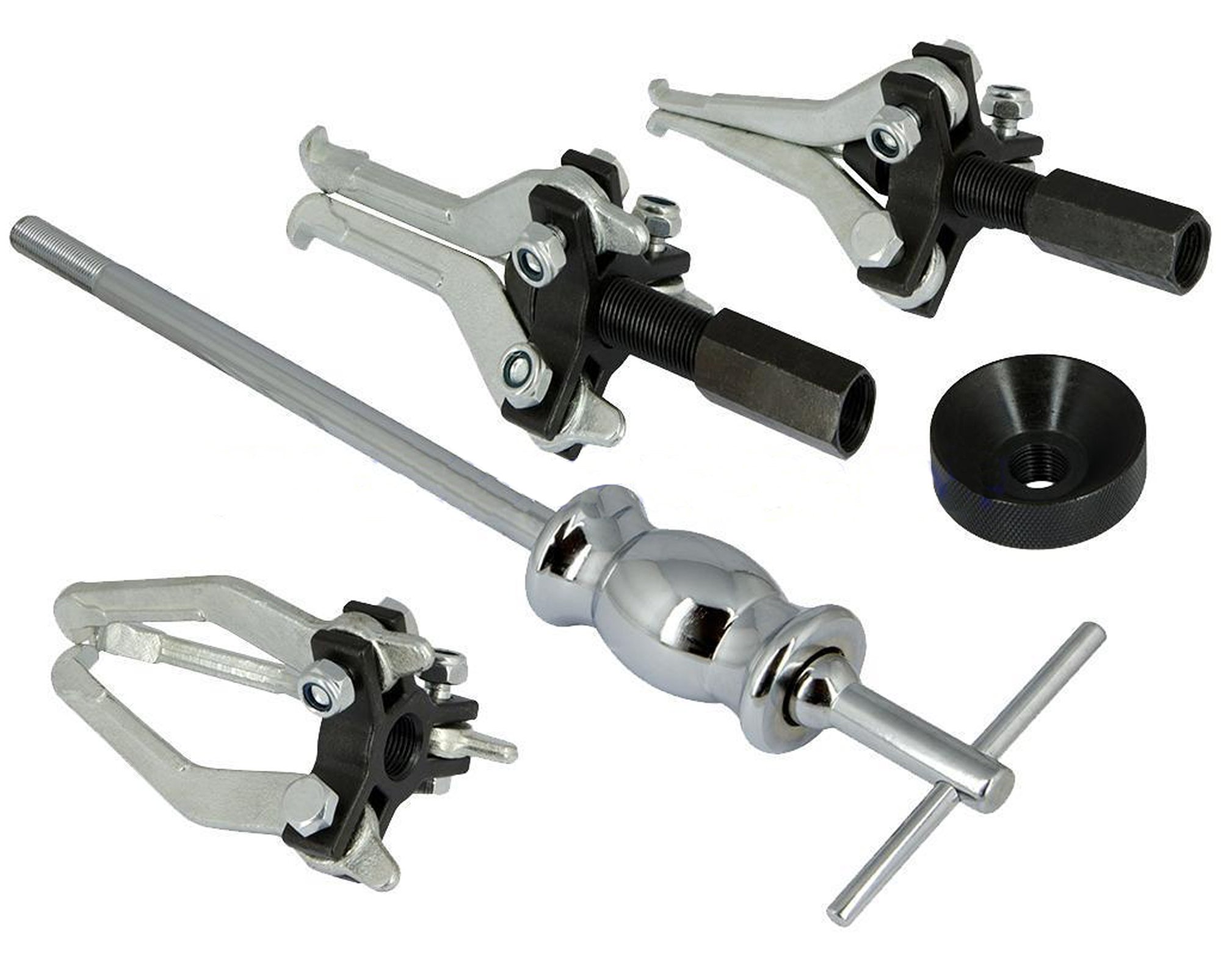 Jecr Slide Hammer Puller Set Internal and External 3 Jaw Bearing and