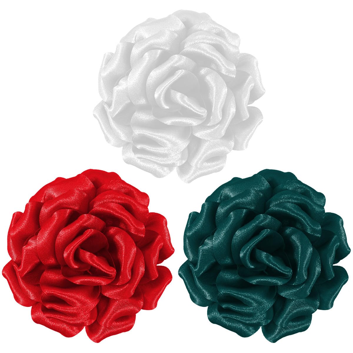 4.3" Red Rose Hair Clip Large Flower Brooches for Women | Charming Flowers Pins for Clothes | Turn Heads with Stylish Rose Hair Clip Flower Brooch Pin