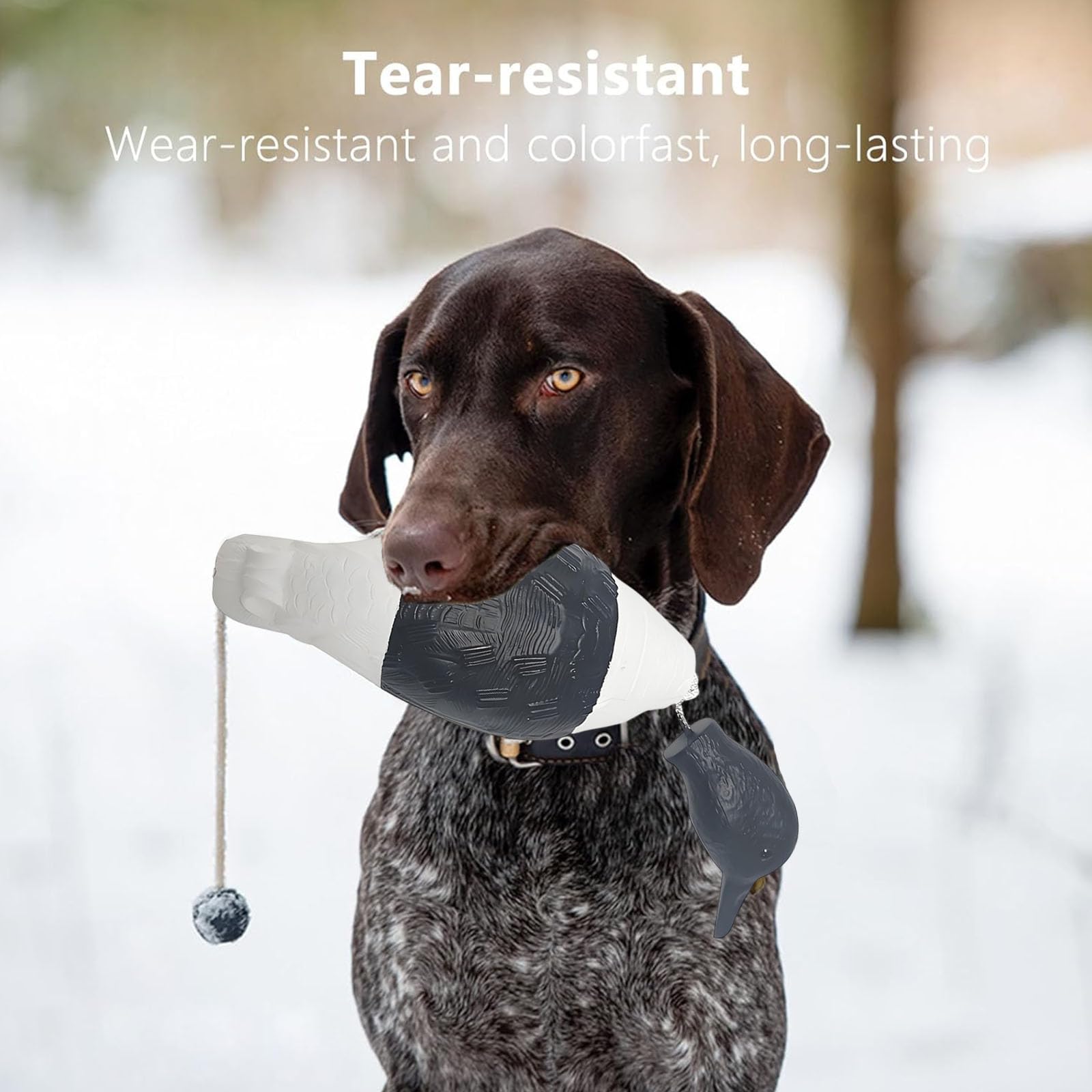 Dog Training Dummy,Dummy per Cani,Accessori per Cani da Caccia,Paraspruzzi Fittizio di Allenamento Cane,Gioco Galleggiante per Il Riporto e l'allenamento in Acqua (Bianco e Nero)