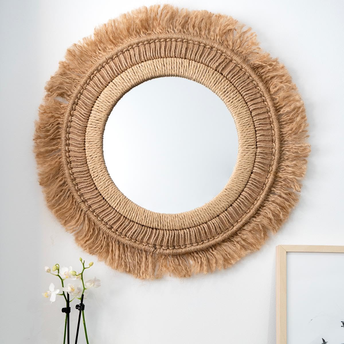 VINTHERA Moa Miroir en Jute 50 cm