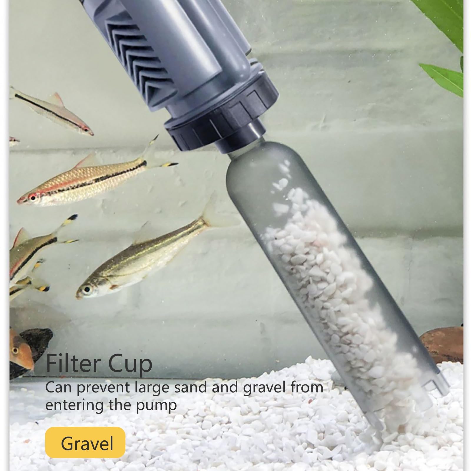 Limpiador De Grava para Acuarios, Cambiador De Agua para Peceras con Colador De Entrada De Agua, Kit Limpiador De Arena para Peceras, para Limpieza De Grava y Arena En Peceras