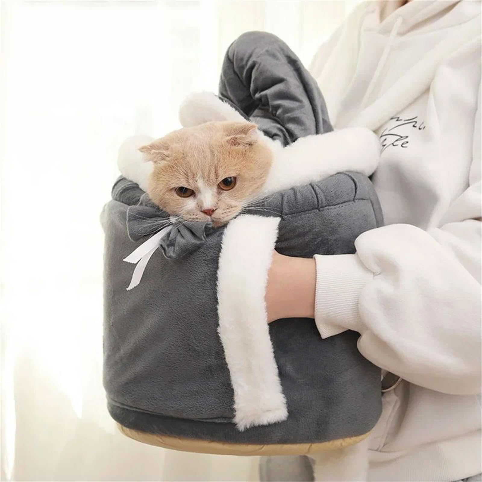 Trasportino Gatto Travel All'aperto Chihuahua Cucciolo Per Cani Zaino Inverno Inverno Che Trasporta Borse Per Cani Di Piccola Cucina A Casa Di Gatto Yorkshire-grigio-s-suit 0,2-1,5 Kg