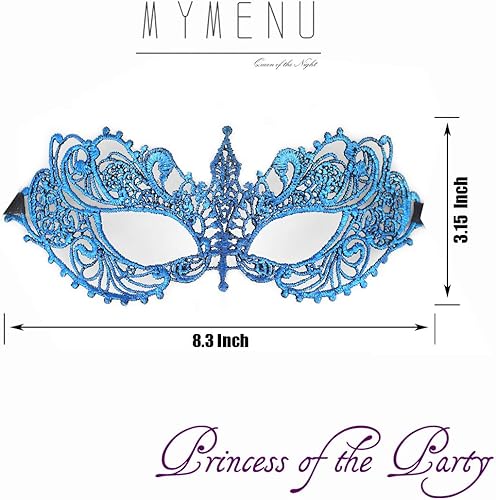 Miniatura 3 de MYMENU Máscara de mascarada para mujeres, máscara de encaje veneciano para ojos para fiesta, baile de graduación, baile, disfraz, Mardi Gras