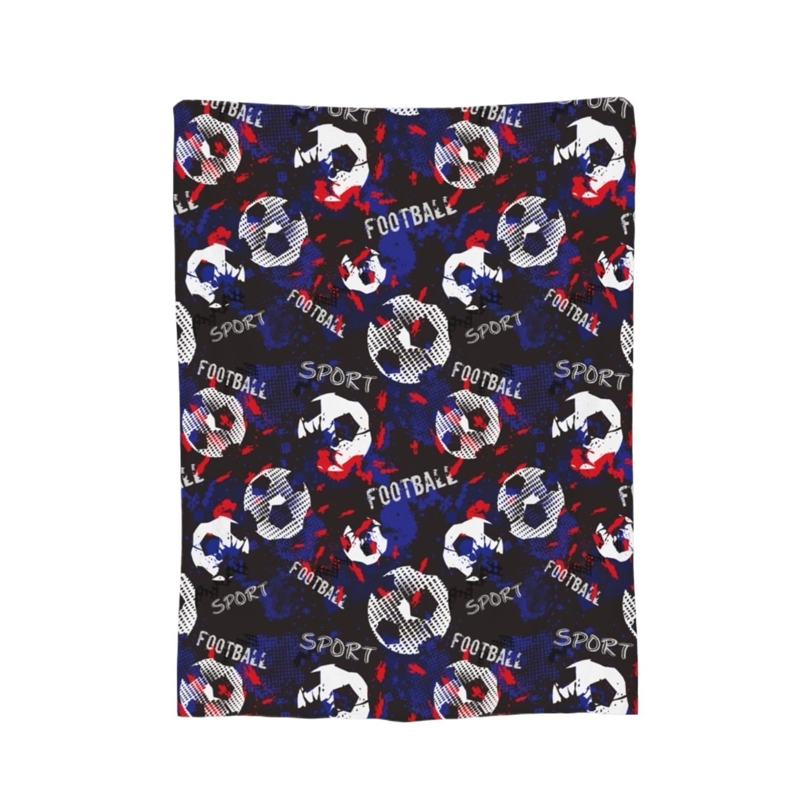WSQHAO Soccer Ball Football Blanket Plush Print Multifunction Warm Throw For Bed Outdoor for Bed Couch(Color3)