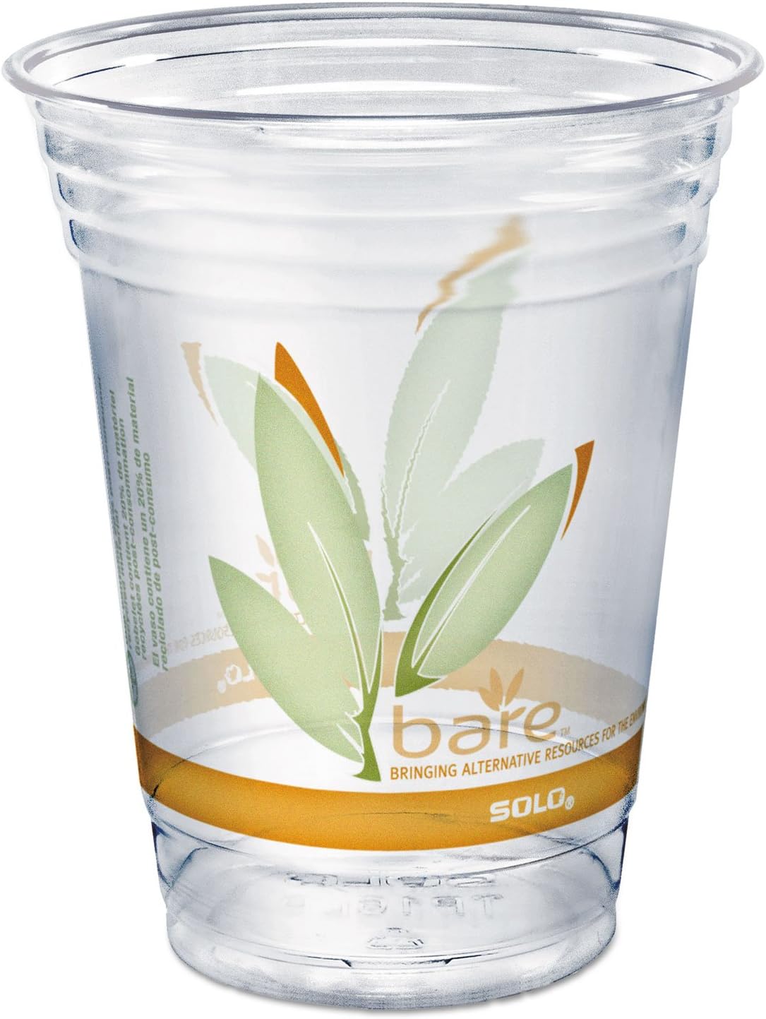 SOLO Cup Company, 50/Pack, RTP16BAREPK Bare Eco-Forward RPET Cold Cups, 16 oz, Clear