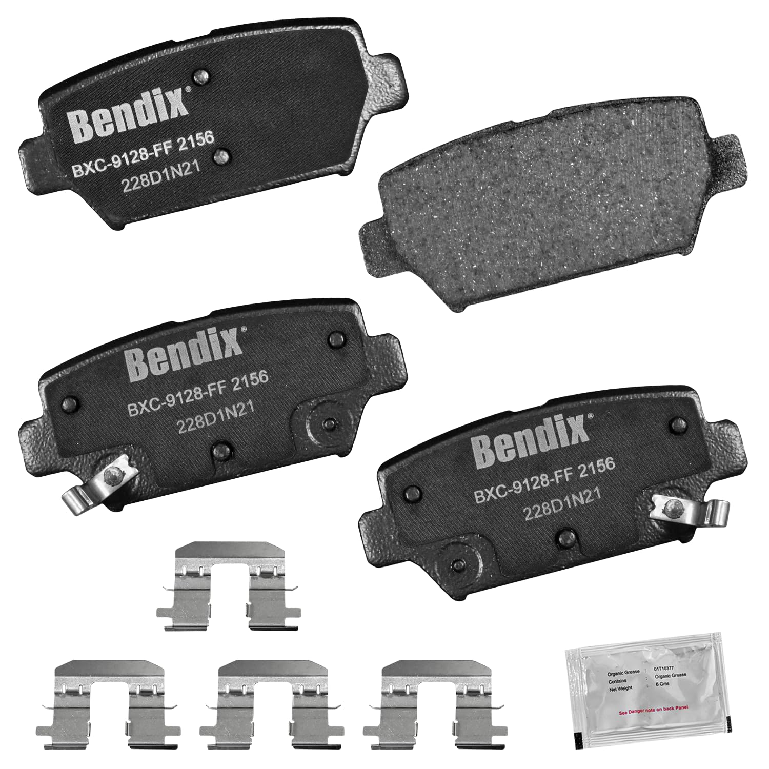 Bendix Priority1 CFC2156 Ceramic Rear Brake Pads for Mitsubishi Eclipse Cross 2020-2018, Eclipse Cross 2024-2022