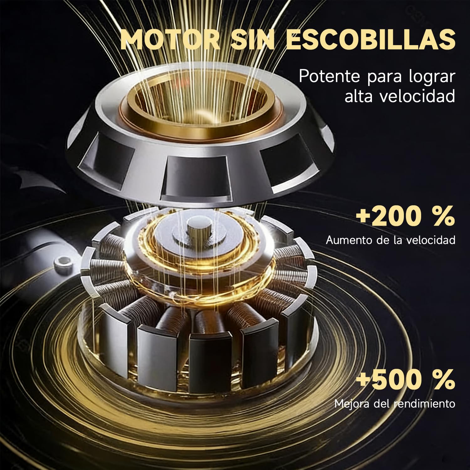 DiliDala Aspirador de Mano, 28000PA Aspiradora de Coche, 4 en 1 Aspirador Coche con Motor Sin Escobillas, 3 Niveles, Mini Aspiradora Sin Cable para Pelo de Mascotas, Coche, Hogar — view 2