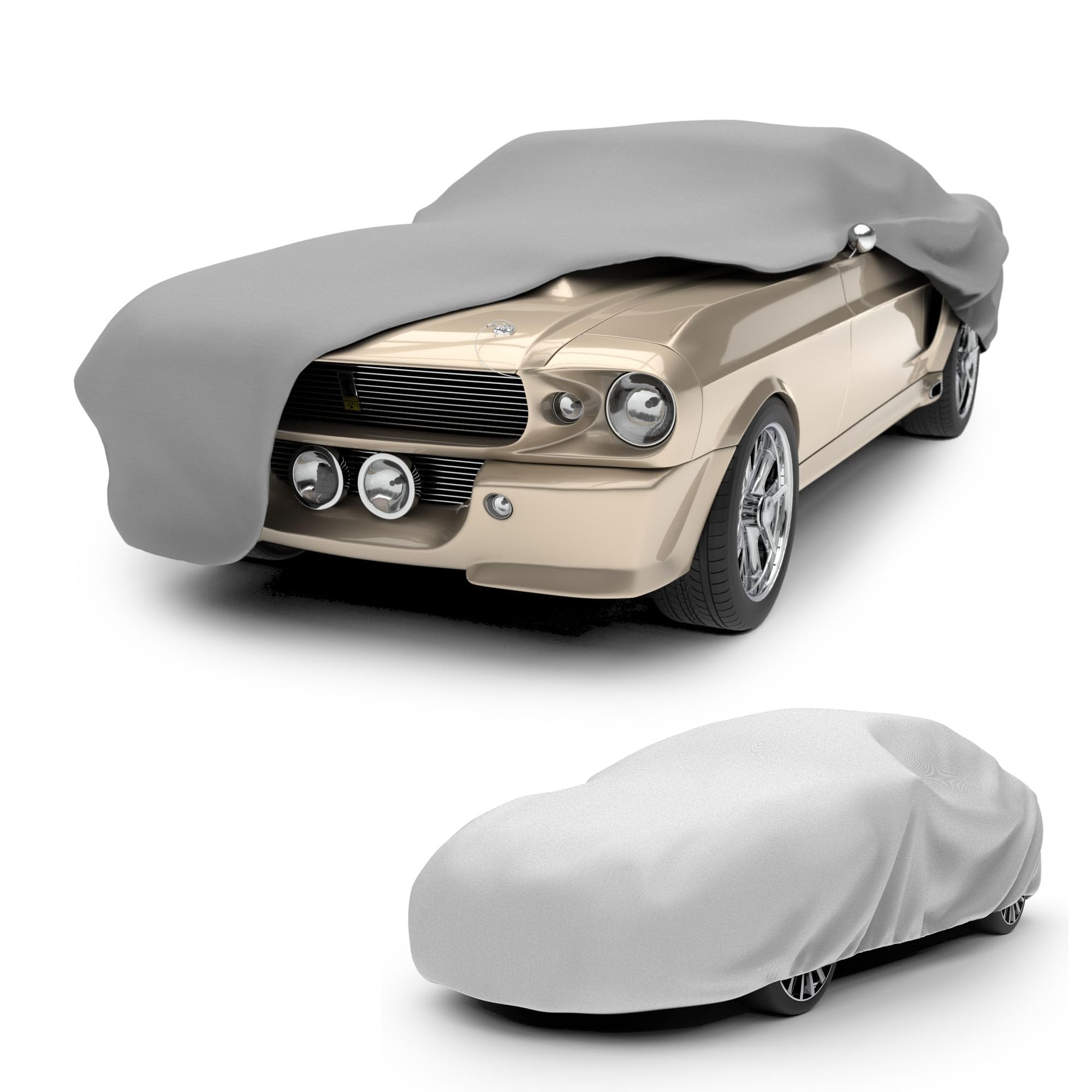 Budge Ultra Duro Car Cover, 3-Layer UV & Water Resistant Outdoor Protection, Fits Cars up to 200”, Gray, Size D-3