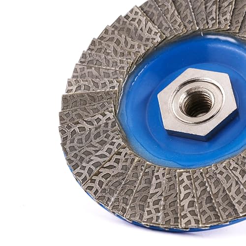 Miniatura 8 de Ruedas de lijado de disco de solapa de diamante de 4.5 pulgadas, cerámica, baldosas de lijadora, piedra, vidrio, hormigón, granito con adaptador de