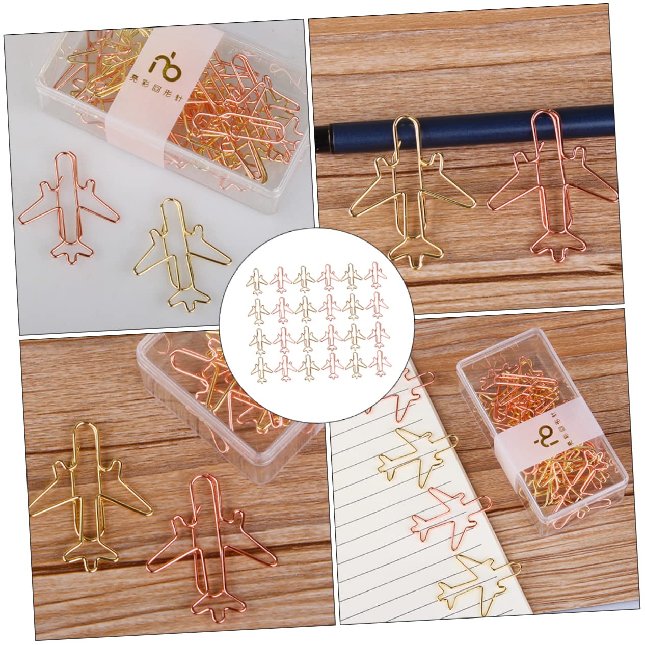 STOBOK 96stücke Kreative Büroklammern Flugzeugform Bunte Lesezeichen Clips Für Schule Büro Und Bastelarbeiten Für Notizen Fotos Memos Und Scrapbooking
