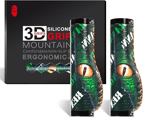 Miniatura 1 de CHooee Agarres ergonómicos para bicicleta de montaña, empuñaduras de silicona para manillar de bicicleta MTBBMX.