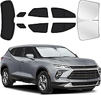 Vista 14 de Parasoles para ventanas de auto para bebé, 4 unidades de 20 x 12 pulgadas, adherencia estática, cubiertas para ventanas laterales, frontales