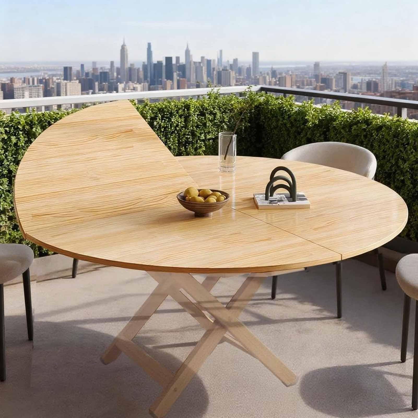 Table Pliante Ronde sans Pieds 140cm, le Grand Plateau Gain de Place
