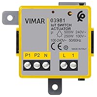 Vimar 03981 Modulo relè connesso IoT con uscita NO, per lampade ad incandescenza