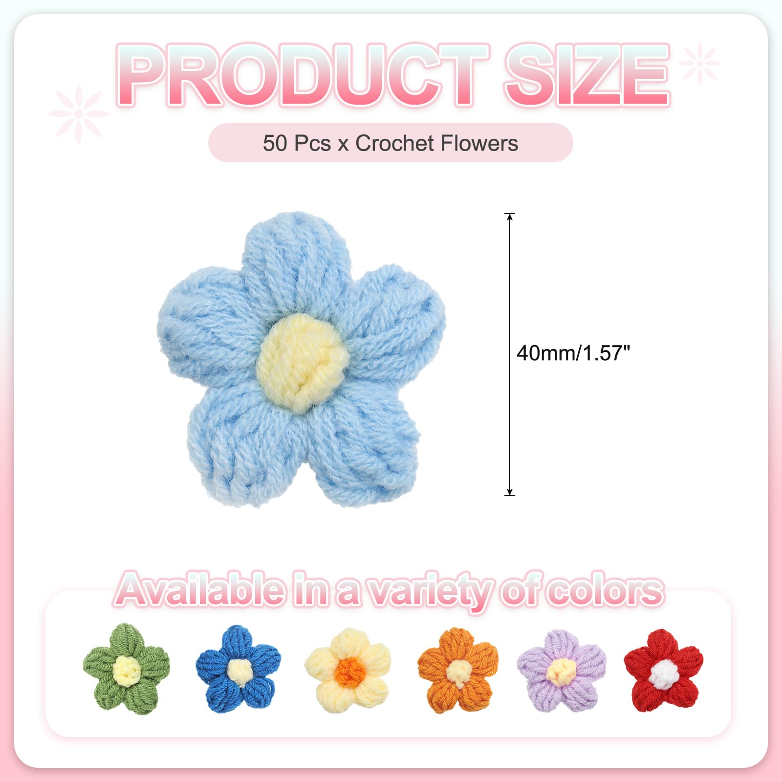 PATIKIL Crochet Flowers - Image 2