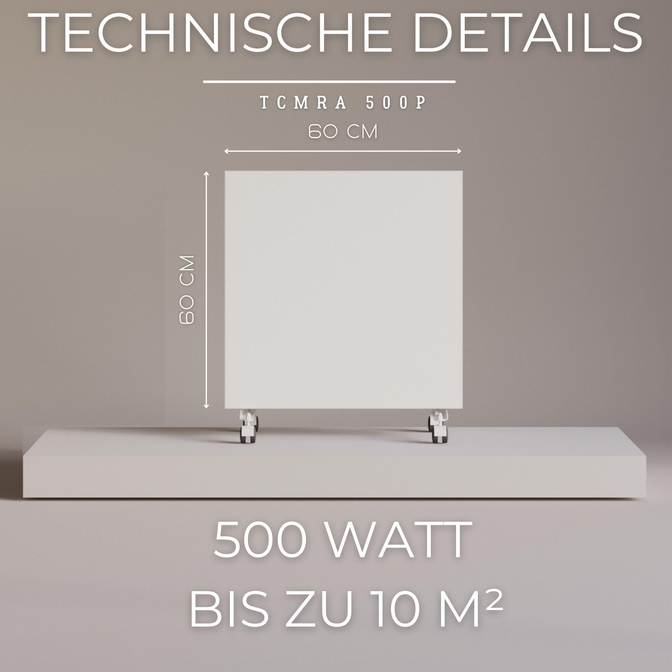 Ceramiczny grzejnik. Panel podczerwieni. Sun WAY TCМ-RA 500 watt | Ogrzewanie do 10 m² | Z wbudowanym programatorem
