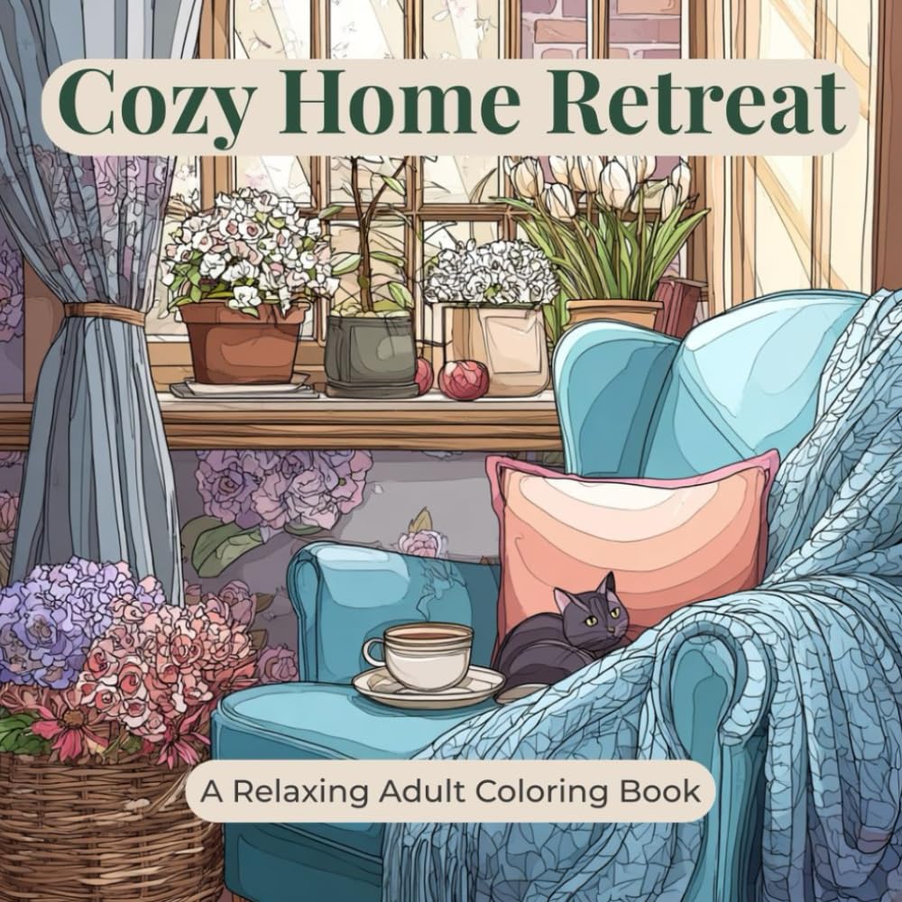 Cozy Home Retreat: A Relaxing Adult Coloring Book