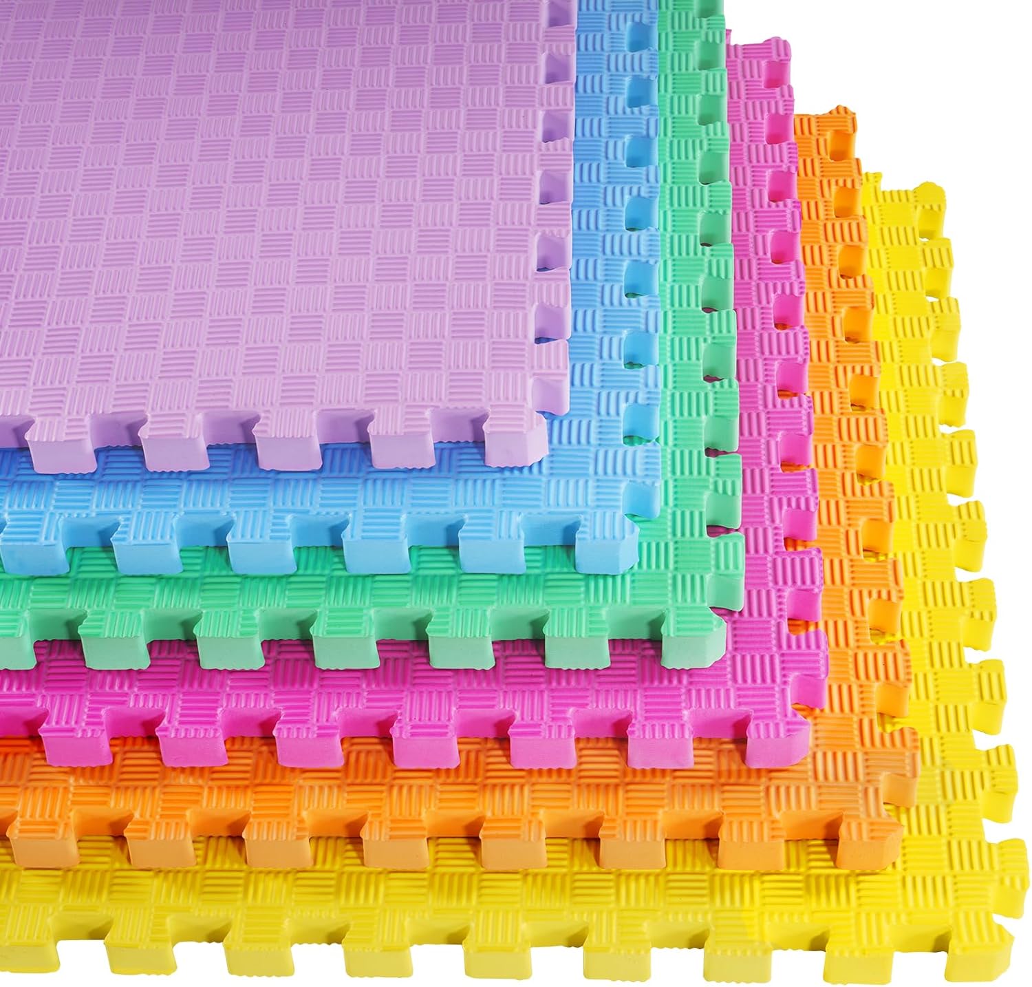 BalanceFrom Puzzle Exercise Mat with EVA Foam Interlocking Tiles for MMA, Exercise, Gymnastics and Home Gym Protective Flooring, Multiple Sizes and Colors - imagen 4