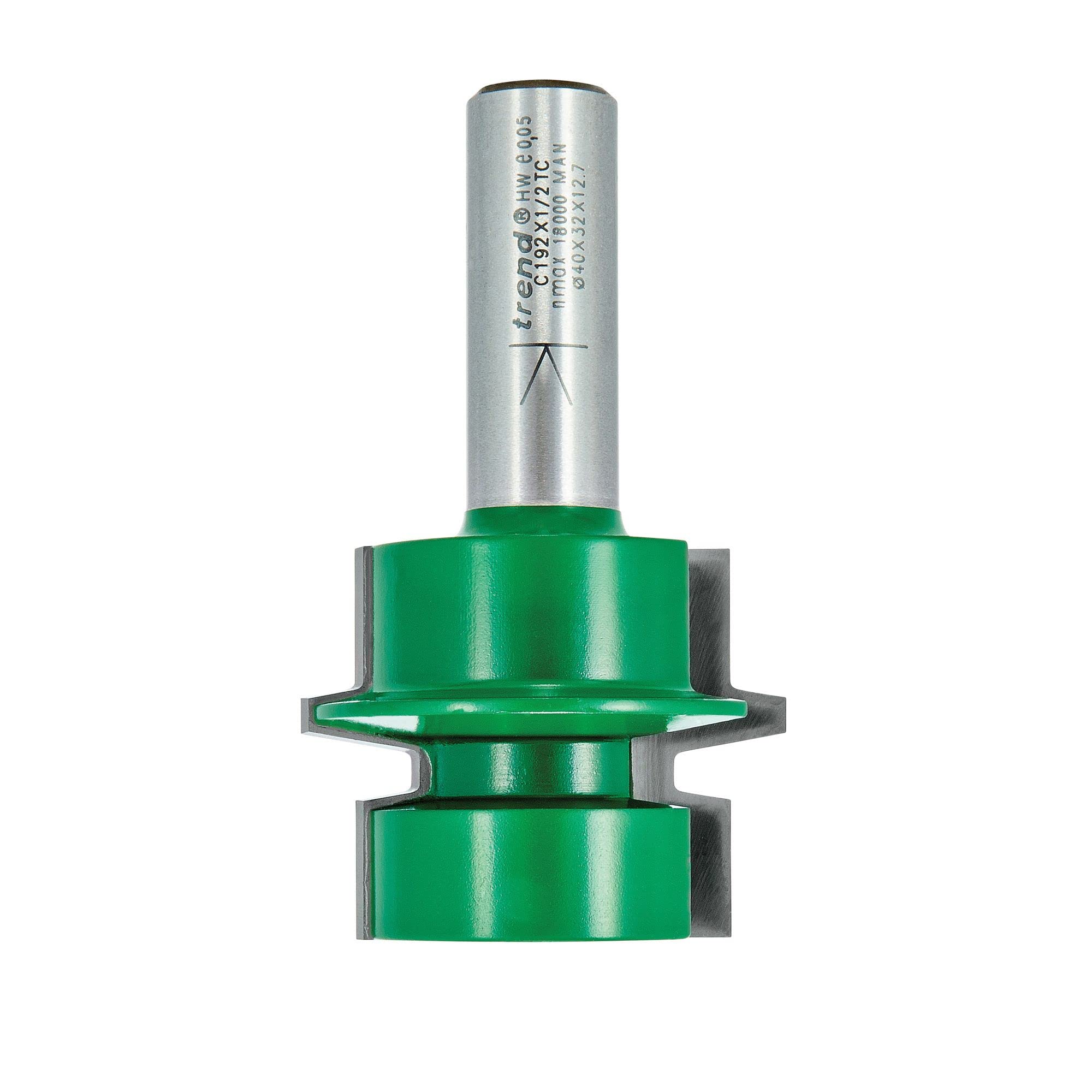 Trend Frez do łączeń na zakładkę przesuniętą 1/2" TCT 40mm/32mm | Do czystych połączeń wpust–pióro przesunięte; ostrza TCT, trzpień 1/2", długość skrawania 32mm, 40mm