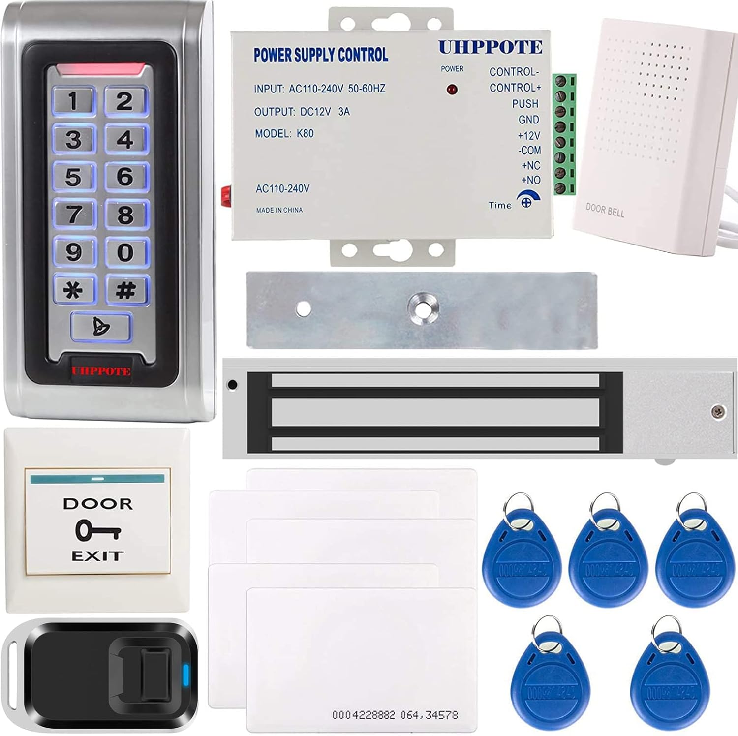 Best Cyber Monday 🔥 UHPPOTE Access Control System with Electromagnetic Lock 600lb Holding Force for Outswinging Door