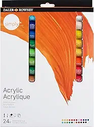 DALER ROWNEY Simply, Acrílico em Tubo de 12ml, 24 Cores