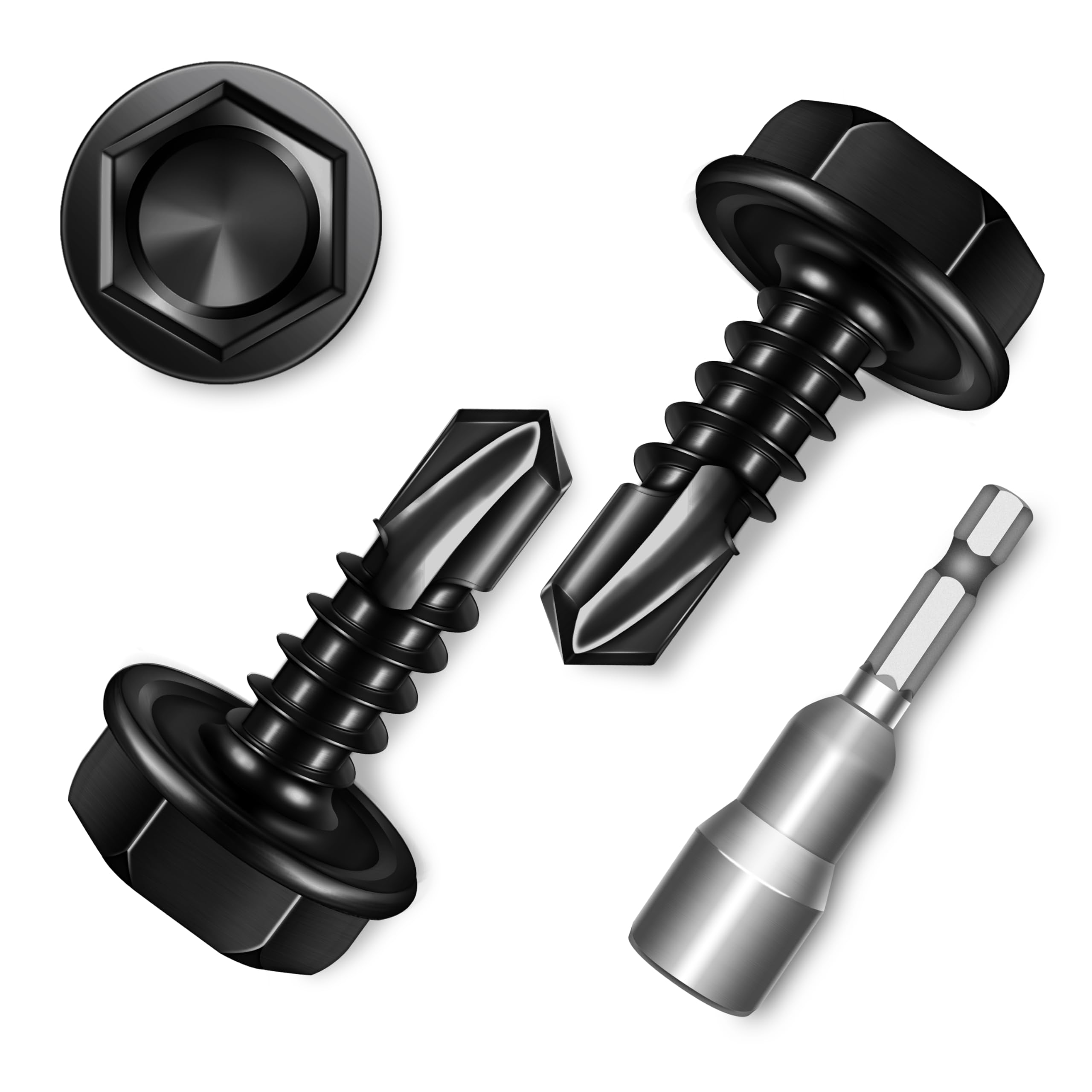 Sheet Metal Screws - 100 Stainless Steel Self Drilling -10 Sheet Metal Screws - 100 Stainless Steel Self Drilling -10