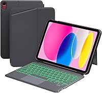 Vista 9 de Funda para iPad de 11ª (A16, 2025)/10ª generación con teclado, funda magnética desmontable para teclado Bluetooth inalámbrico para iPad de 10.9