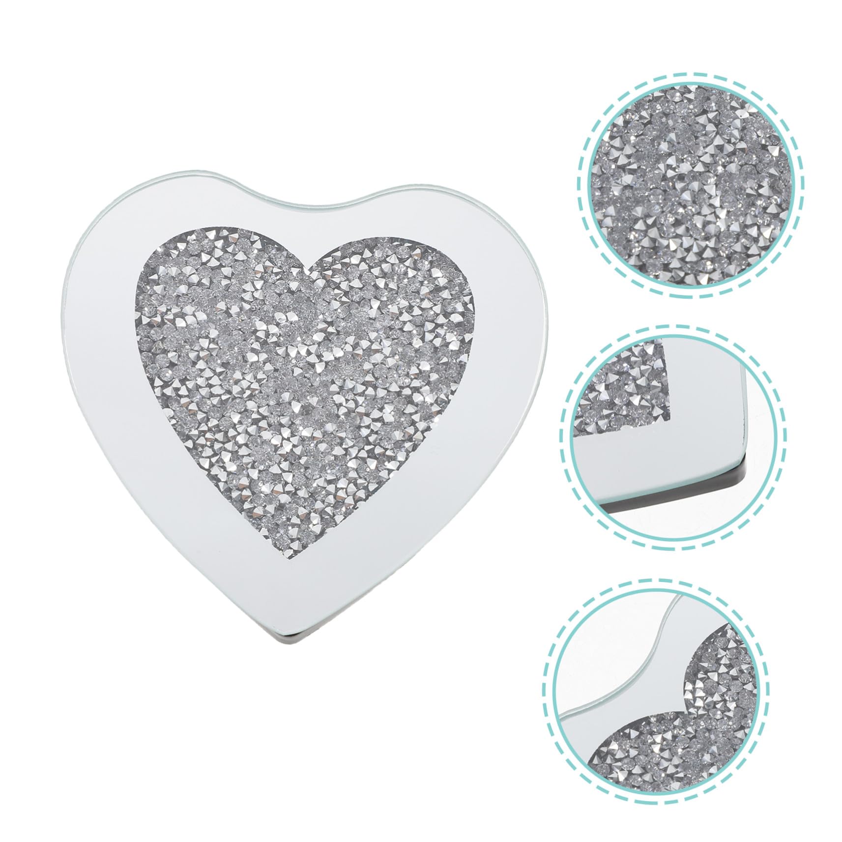 Gatuida 6 Piezas de Platillos de Vidrio en Forma de Corazón, Posavasos Resistentes al Calor y Rayaduras para Tazas de Té, Ideales para Hoteles y Bares