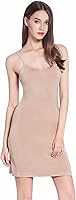 Coreal Women's Full Slip Dress: Adjustable Spaghetti Straps, Breathable 100% Modal, Knee-Length Undergarment & Layering Nightwear