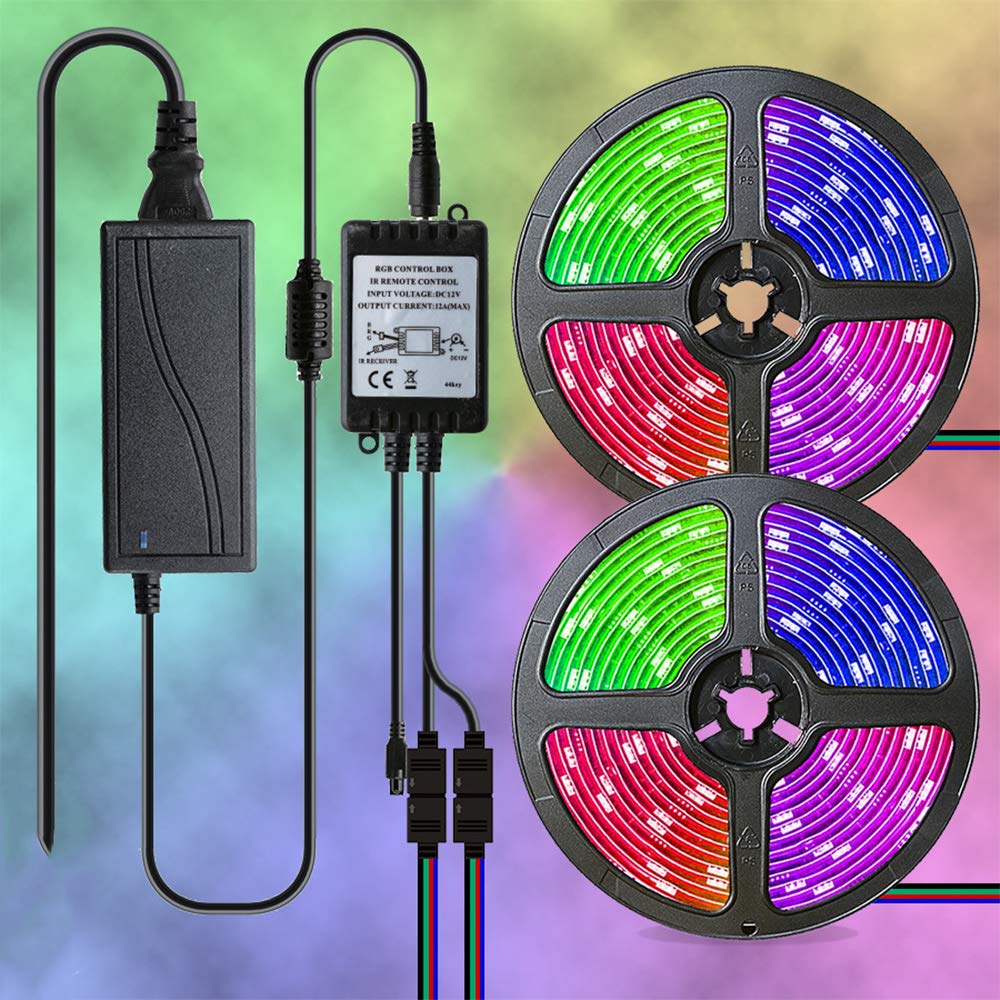 AKT 10M / 32.8FT Striscia LED Impermeabile 20 Colori / 4 modalità Kit Luci SMD 5050 RGB per Decorazioni Casa Natale Nozze Festa