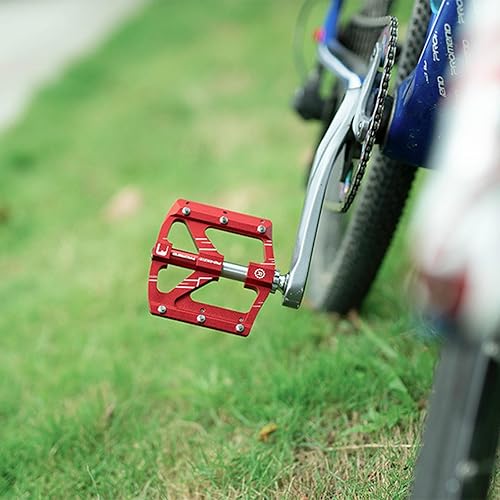 Miniatura 8 de Pedales de bicicleta de montaña Pedales de bicicleta de aluminio CNC 3 rodamientos superficie ampliada ligera para bicicletas de carretera MTB