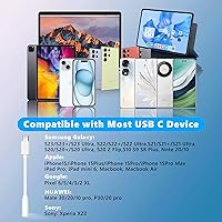 Vista 6 de Lezaface Adaptador USB-C a conector de auriculares hembra de 0.138 in, paquete de 2, compatible con iPhone 15/15 Plus/15 Pro/15 Pro Max