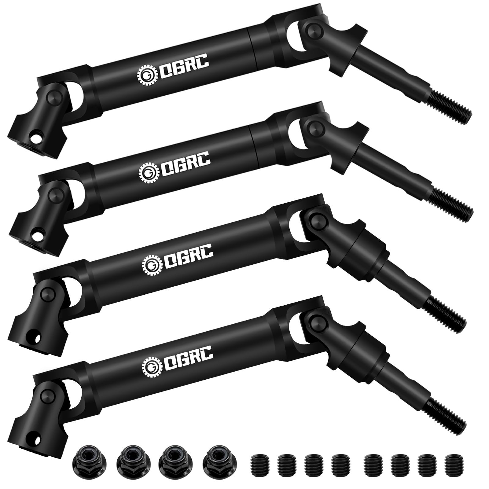 OGRC Front and Rear CVD U-Joint Steel Driveshaft for Traxxas Slash/Stampede/Hoss/Rustler VXL 4X4 Platinum Ultimate Update Parts 1/10 RC Truck Upgrades Parts Replace #6851#6852