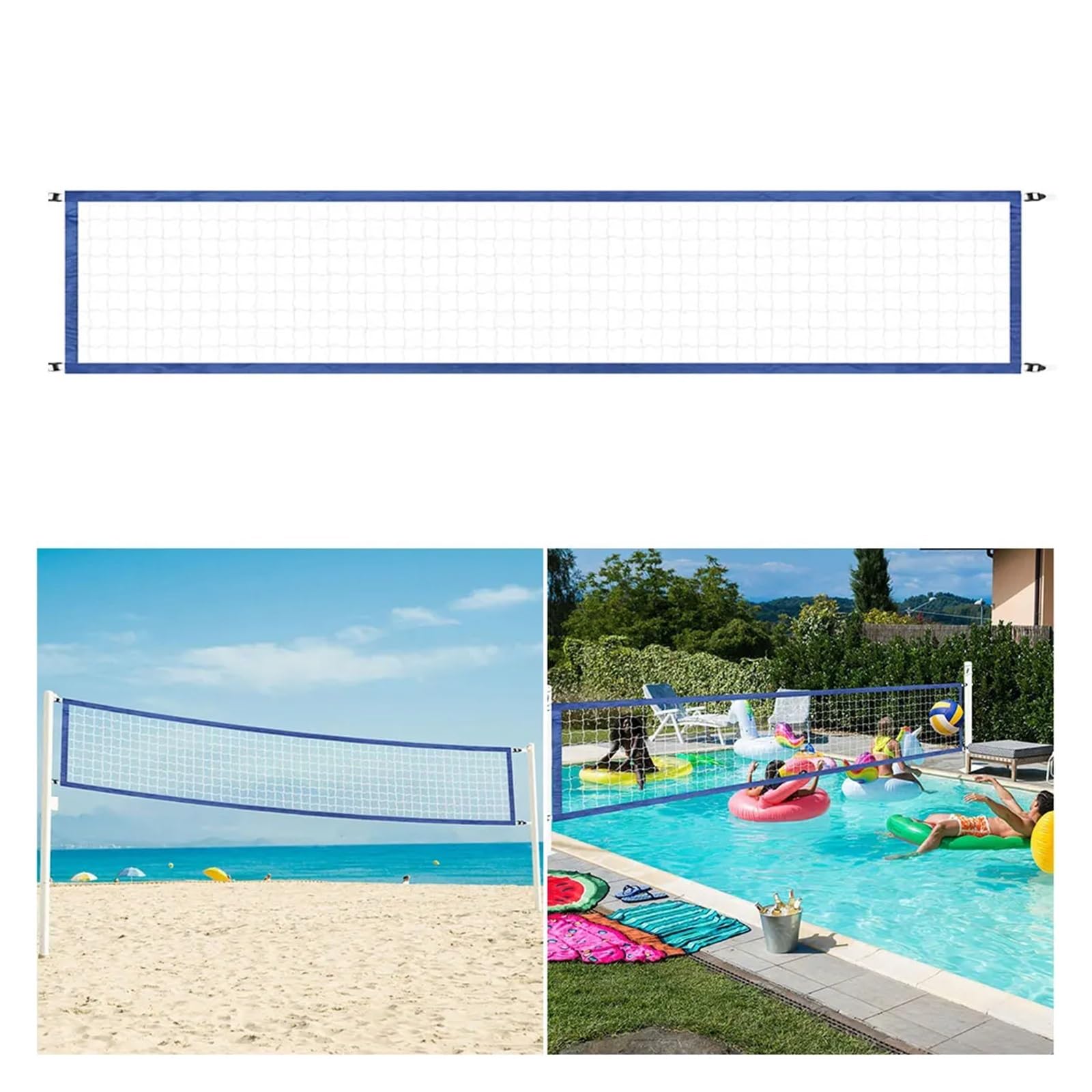 Filet de Volley-Ball 4,5 m x 90 cm avec Sac de Transport, Portable, for Piscine, Plage, extérieur pour Piscine