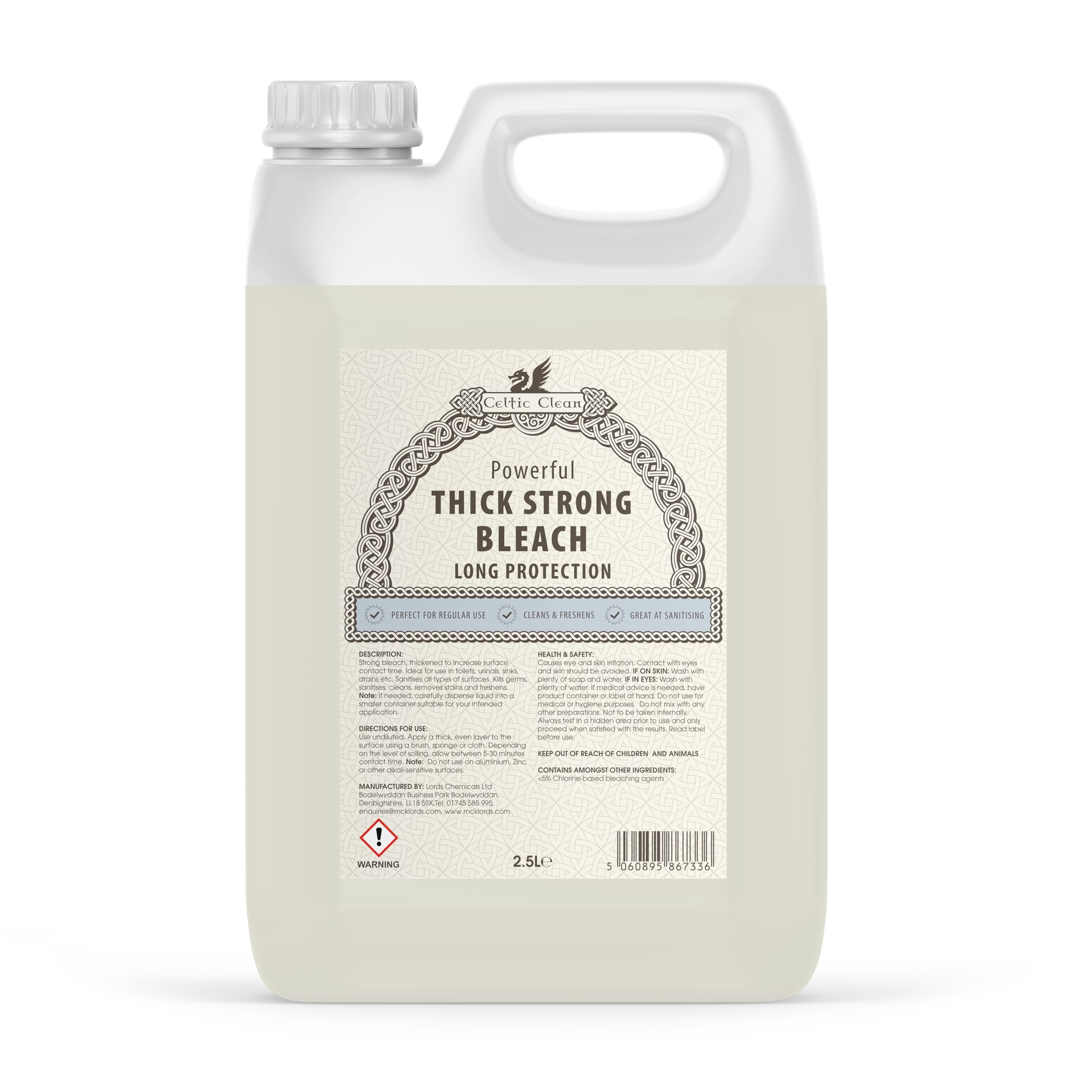Celtic Clean - Thick Strong Bleach - 2.5 Litre