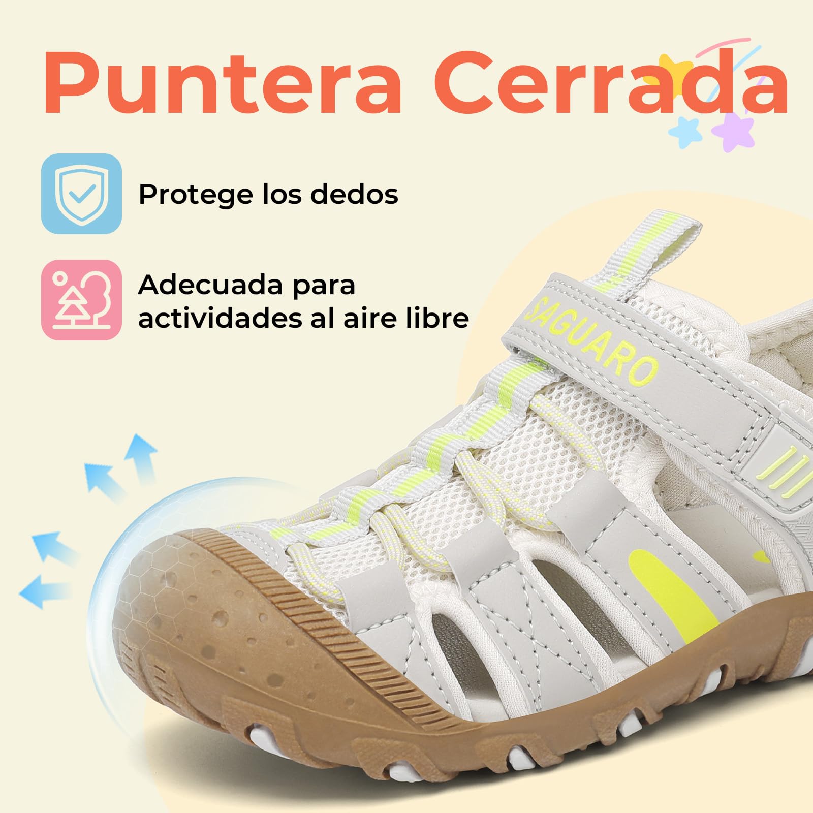 SAGUARO Sandalias Niña de Verano para Trekking y Senderismo,Talla 25-38