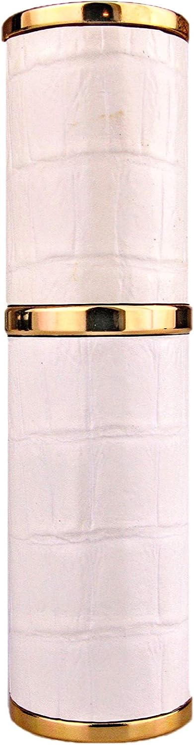 The Essential Atomizer Co. White & Gold Faux Croc 10ml Refillable Spray Perfume Travel Atomizer. Comes with a Funnel & Gift Box - Image 3