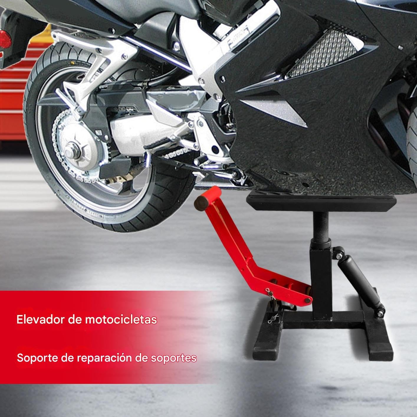 Elevador para Motocicleta Soporte Ajustable para Motocross y Vehículos
