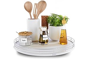 HGF 13" White Lazy Susan Turntable Organizer for Table Top: The Perfect...