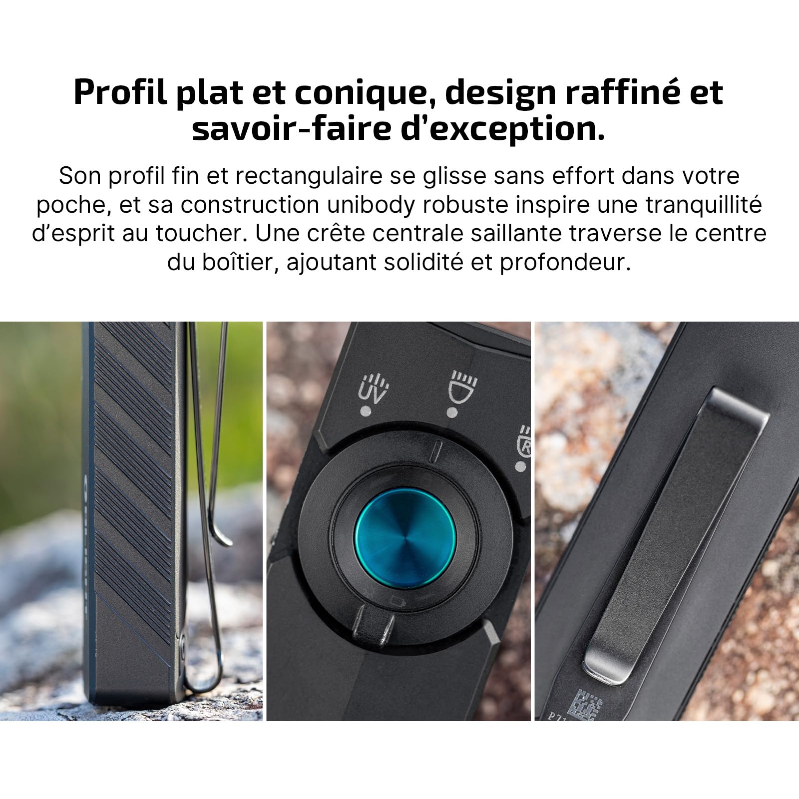 OLIGHT ArkPro Lite Petite Lampe torche, à lumière rouge pour signal SOS