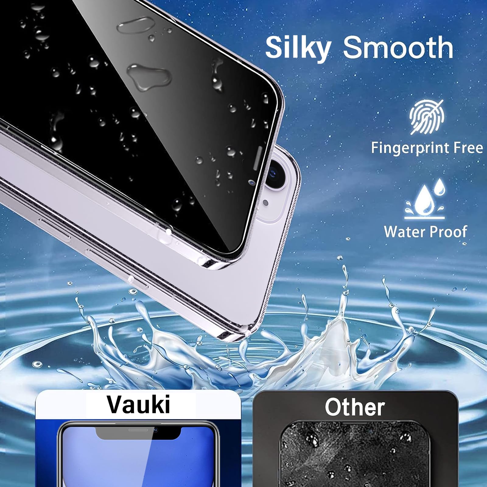 2 Vetri Temperati Privacy Per IPhone 8/7/SE2022/SE2020 – 9H, Anti-spia, Antigraffio, Oleorepellente - 3