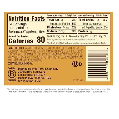 Miniatura 8 de Torani salsa de chocolate amargo sin azúcar, 64 onzas