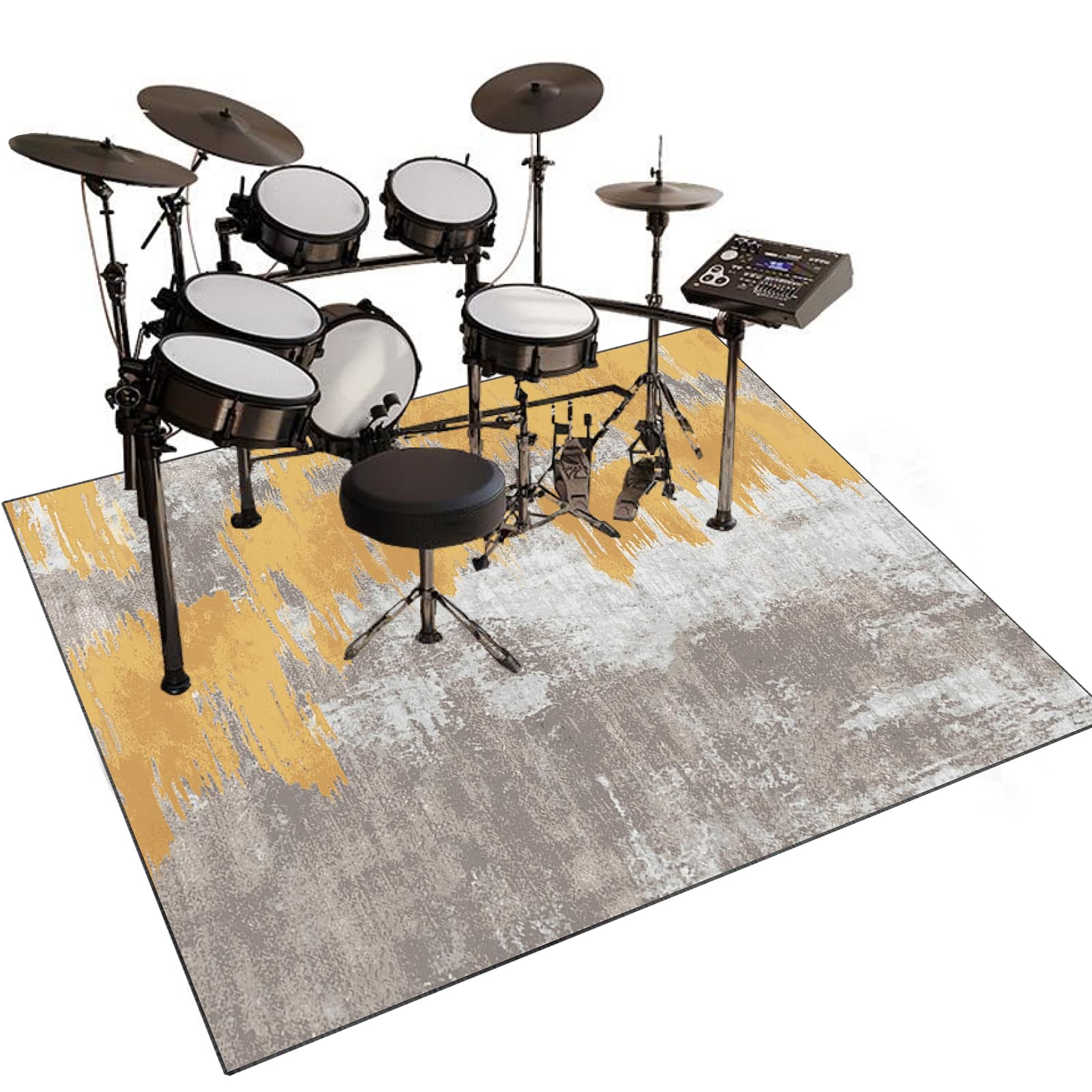 Dywany perkusyjne 170 x 140 cm, maty perkusyjne, dywanik perkusyjny, antypoślizgowa mata dźwiękoszczelna, elektroniczny dywan perkusyjny, profesjonalne dywaniki do ćwiczeń instrumentów domowych i