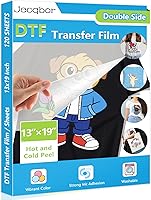 Vista 14 de Jecqbor DTF - Papel de transferencia de calor PET A3 (100 hojas), película DTF transparente brillante de doble cara para impresora de inyección