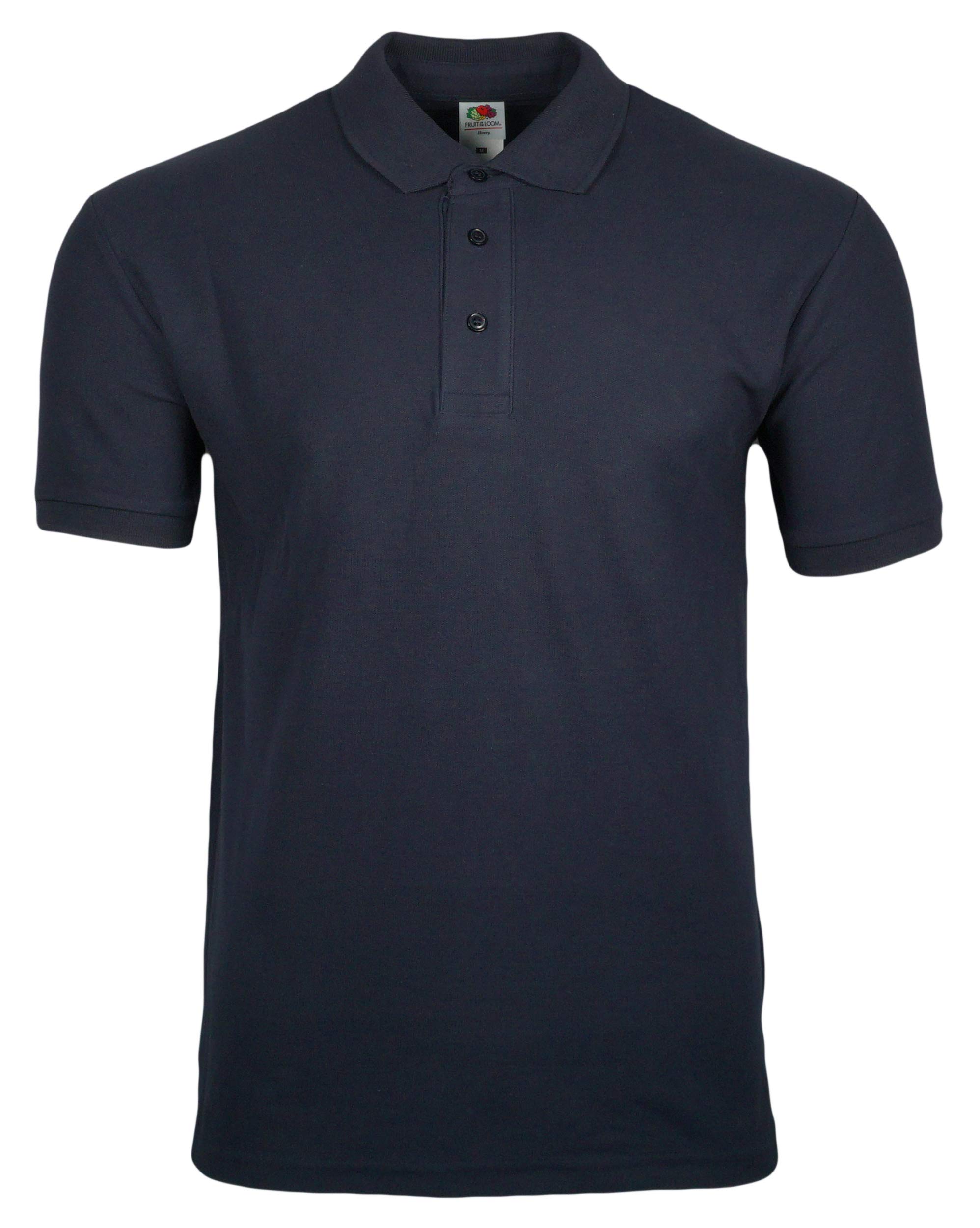 Fruit of the Loom Men's Polo Shirt - Blue - XXX-Large