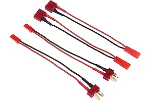 JST to T-Plug Style Male Female RC Connector Adapter Wire with 20AWG 4-Inch Cable