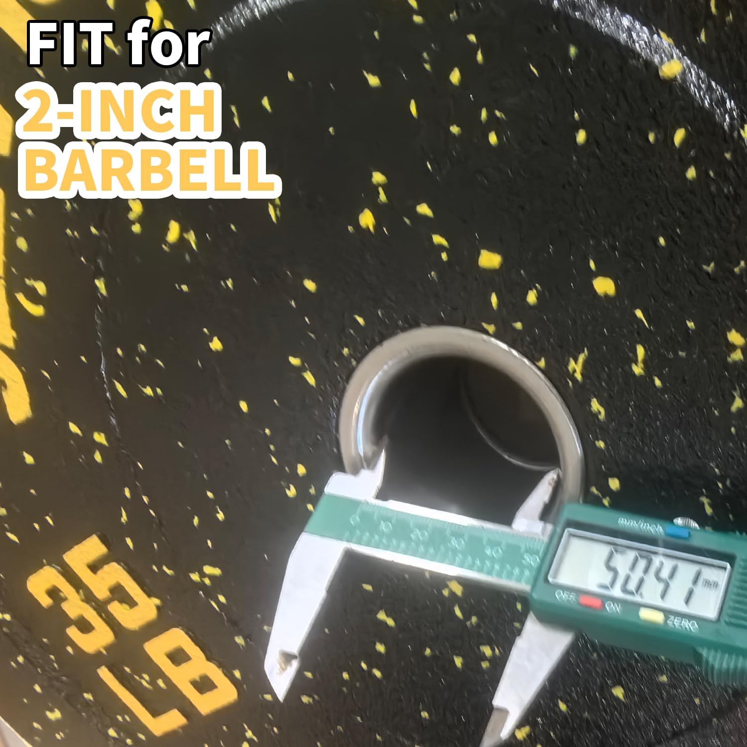 Bumper Weight Plates 2 Inch Barbell Bumper Plates Pairs Set 10-45 Lbs Rubber Bumper Plates Set Of 2 for Home Gym, Colored Weights Rubber Strength Training Plate for Weight Lifting