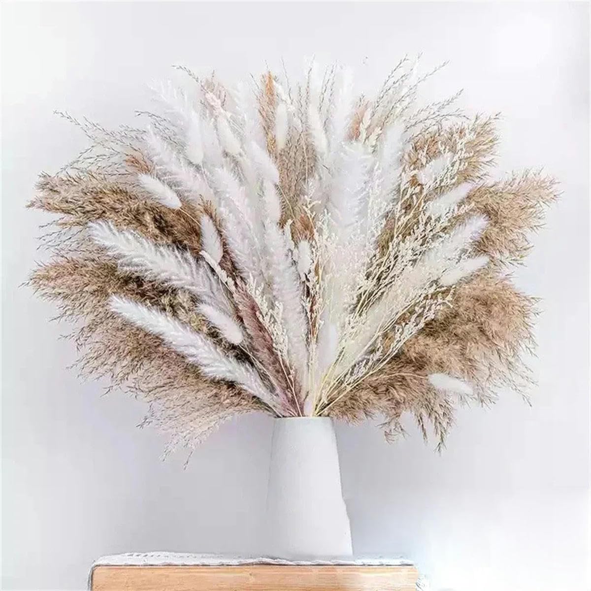 Bouquet de Fleurs séchées Naturelles en Herbe, décoration de Mariage, Arrangement Floral, Roseau Moelleux, décoration de Noël, de Ferme, de Style bohème, pour la Maison-G