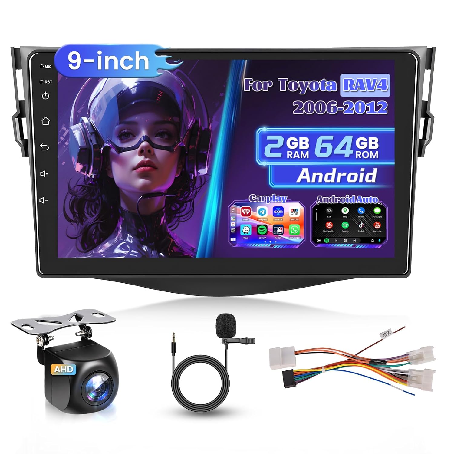 7 Zoll Android Touchscreen-Radio für VW Volkswagen 2004-2011 Touareg 2009 T5 Multivan / Transporter mit GPS-Navigation Carplay Bluetooth-Unterstützung Rückfahrkamera