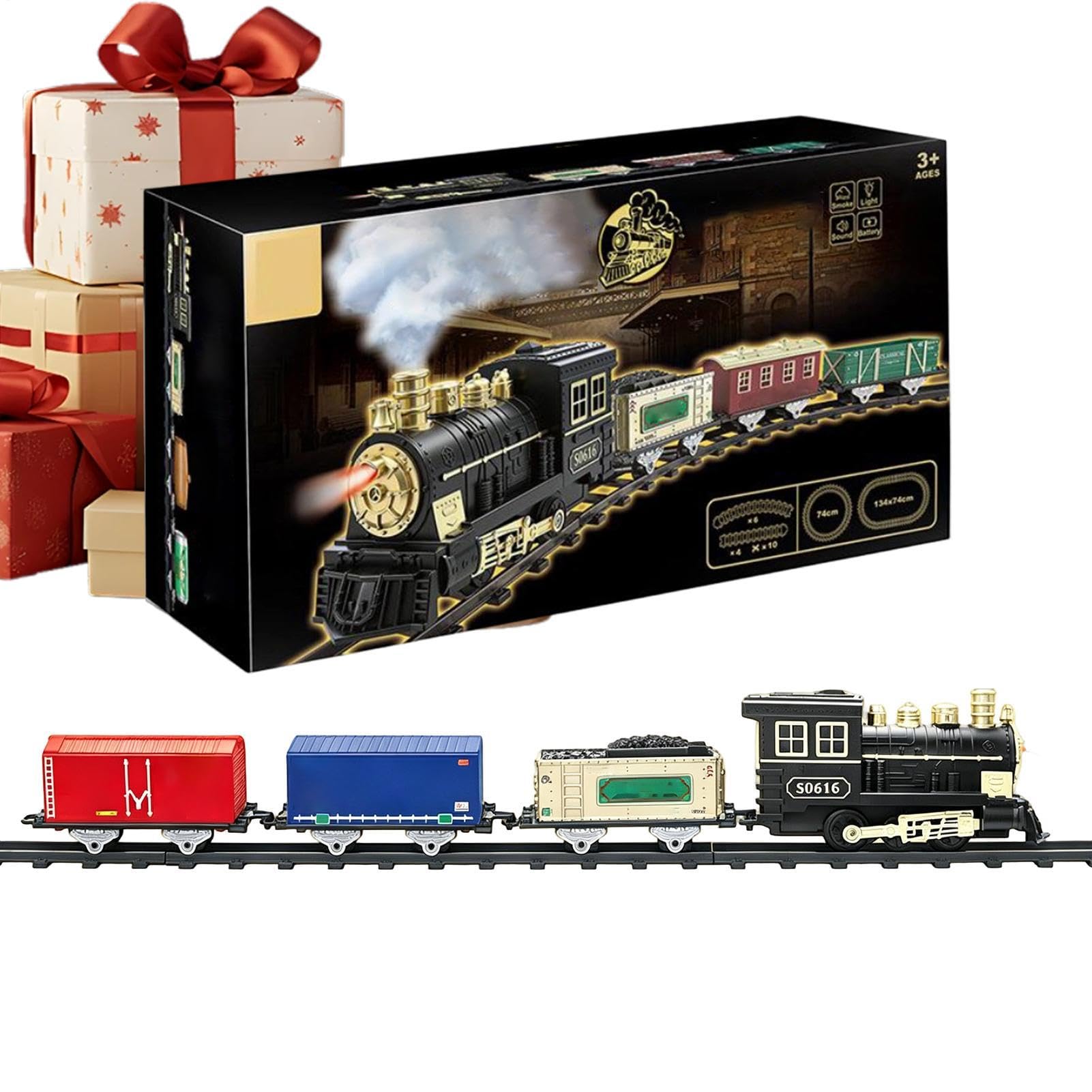 Trenino Elettrico Giocattolo Vintage a Batteria con e Suoni